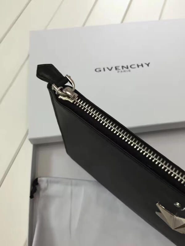 GIVENCHY ジバンシィスーパーコピー 2017新作 シルバースター ラージ クラッチバック_BLACK 06351655 008